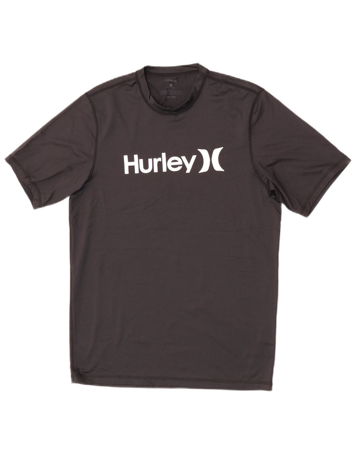 Hurley Mens Graphic T-Shirt Top Small Black Polyester