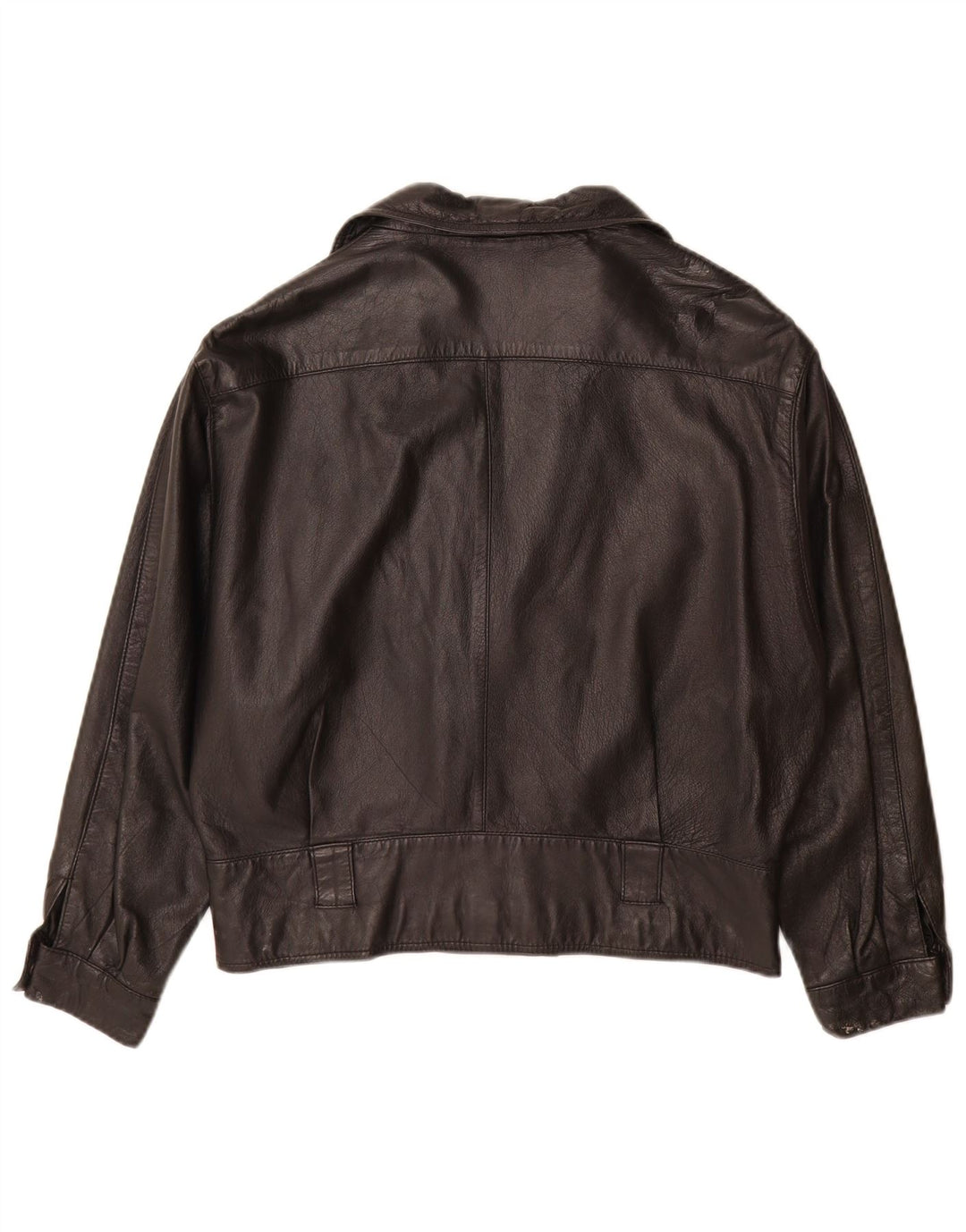 Vintage Womens Leather Jacket EU 38 Medium Black Leather