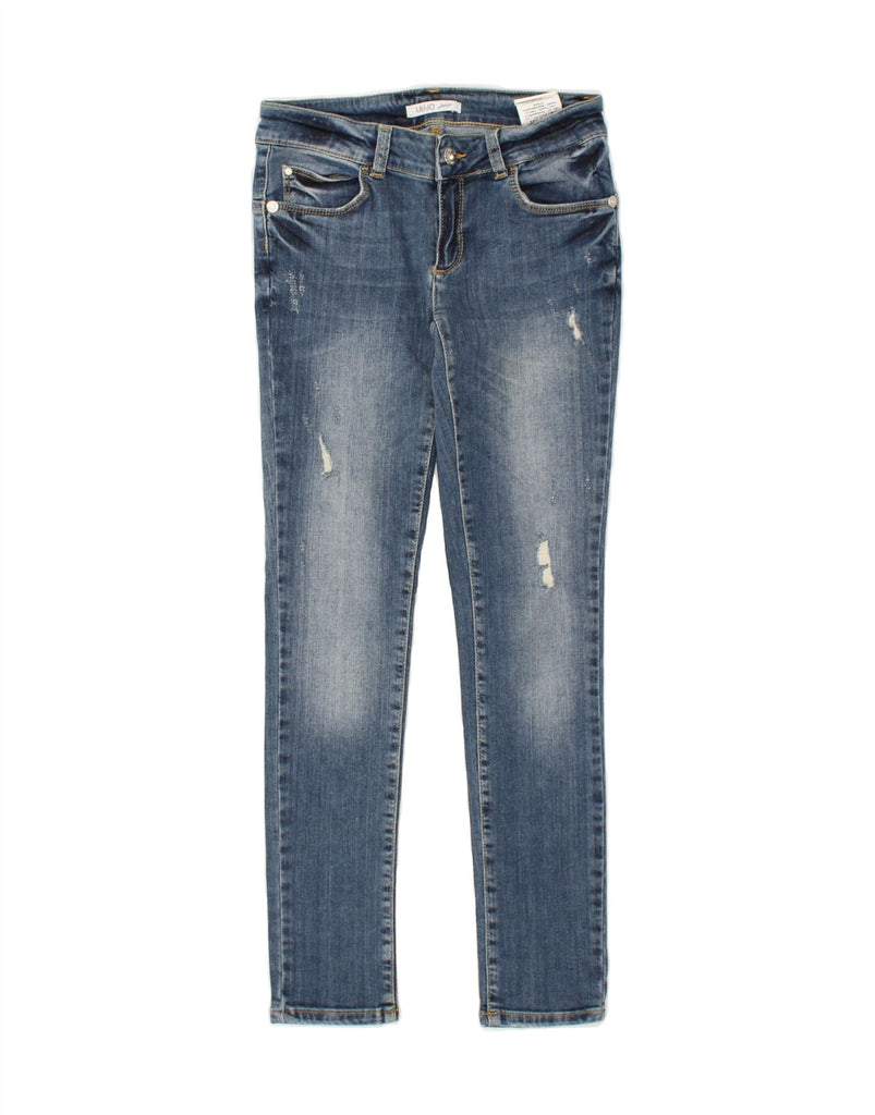 LIU JO Girls Distressed Skinny Jeans 11-12 Years W26 L26 Blue Cotton | Vintage Liu Jo | Thrift | Second-Hand Liu Jo | Used Clothing | Messina Hembry 