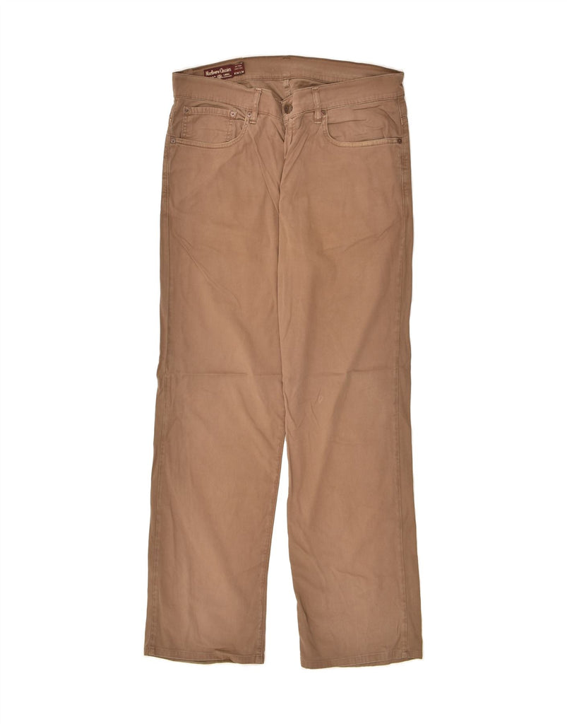 MARLBORO CLASSICS Mens Straight Casual Trousers W34  L34 Brown Cotton | Vintage Marlboro Classics | Thrift | Second-Hand Marlboro Classics | Used Clothing | Messina Hembry 