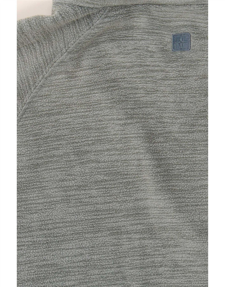Mountain Warehouse Mens Zip Neck Fleece Jumper Medium Blue