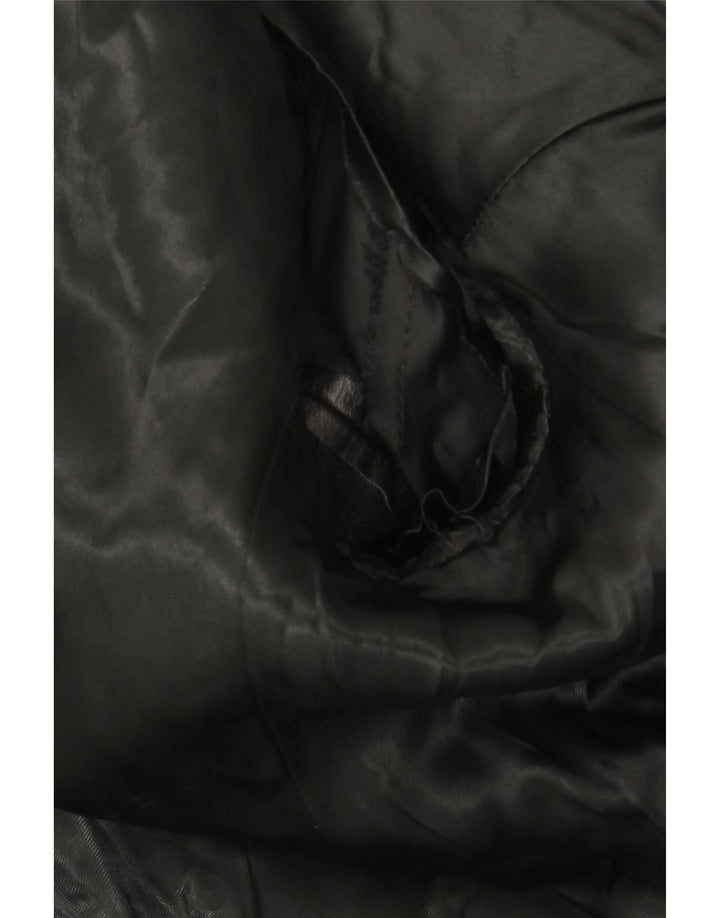 Klima Womens Leather Coat UK 10 Small Black