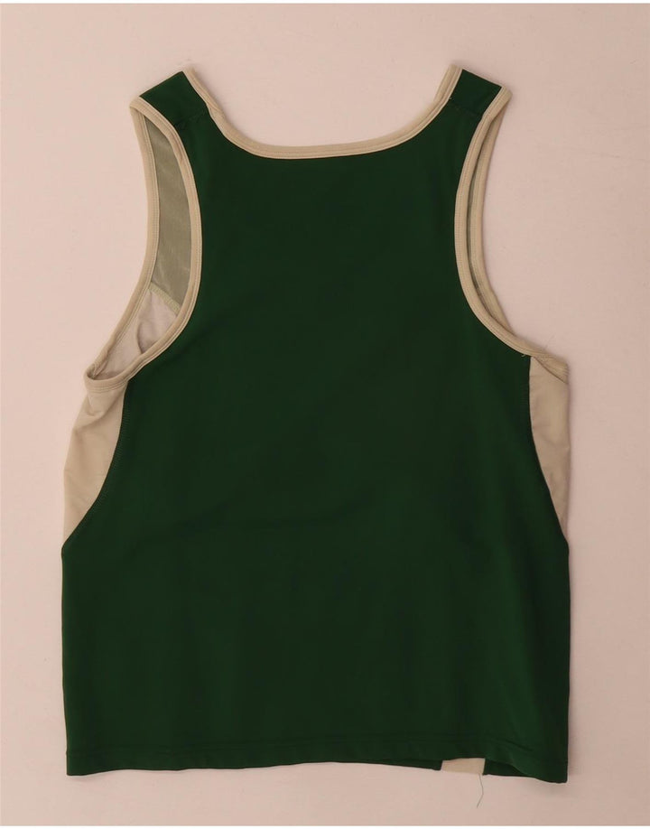 Nike Womens Vest Top UK 14 Large Green Colourblock