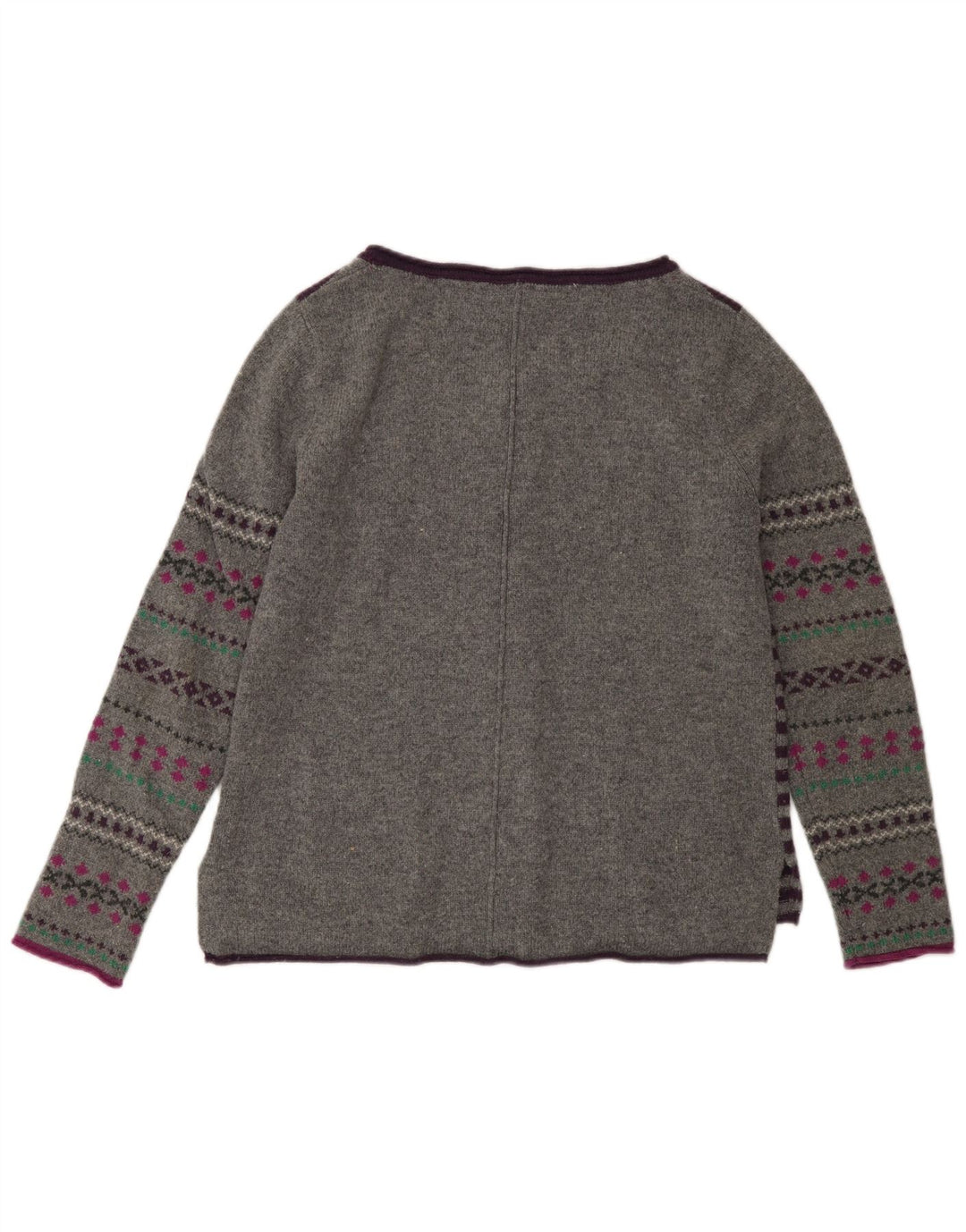 White Stuff Womens Cardigan Sweater UK 12 Medium  Grey Striped Wool