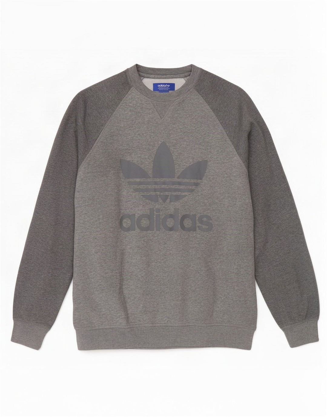 Adidas Mens Graphic Sweatshirt Jumper Small Grey Cotton