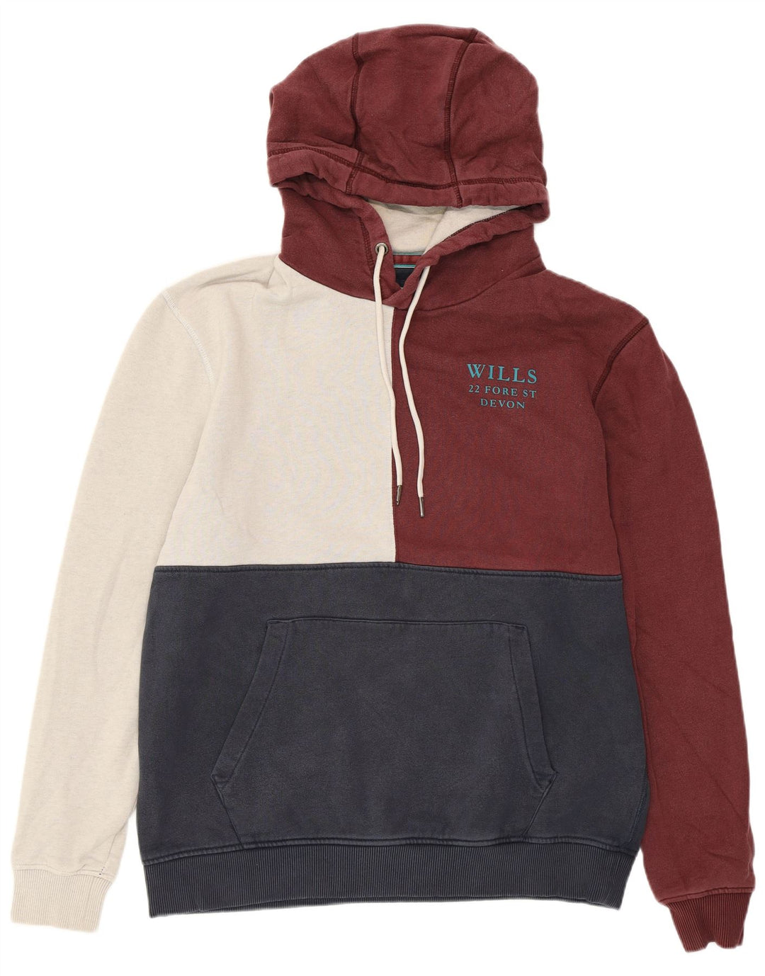 JACK WILLS Mens Graphic Hoodie Jumper Large Multicoloured Colourblock