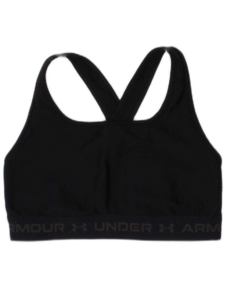 Under Armour Womens Compression Graphic Sport Bra Top Medium Black Sports
