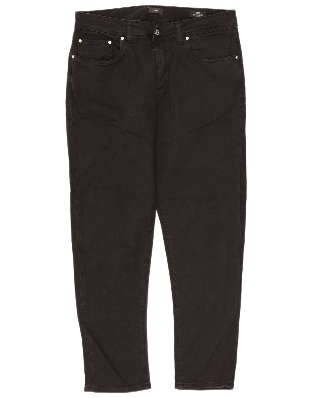 Liu Jo Mens Fred Regular Cropped Jeans W36 L29 Black Cotton