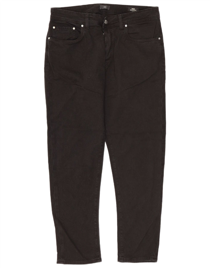 Liu Jo Mens Fred Regular Cropped Jeans W36 L29 Black Cotton