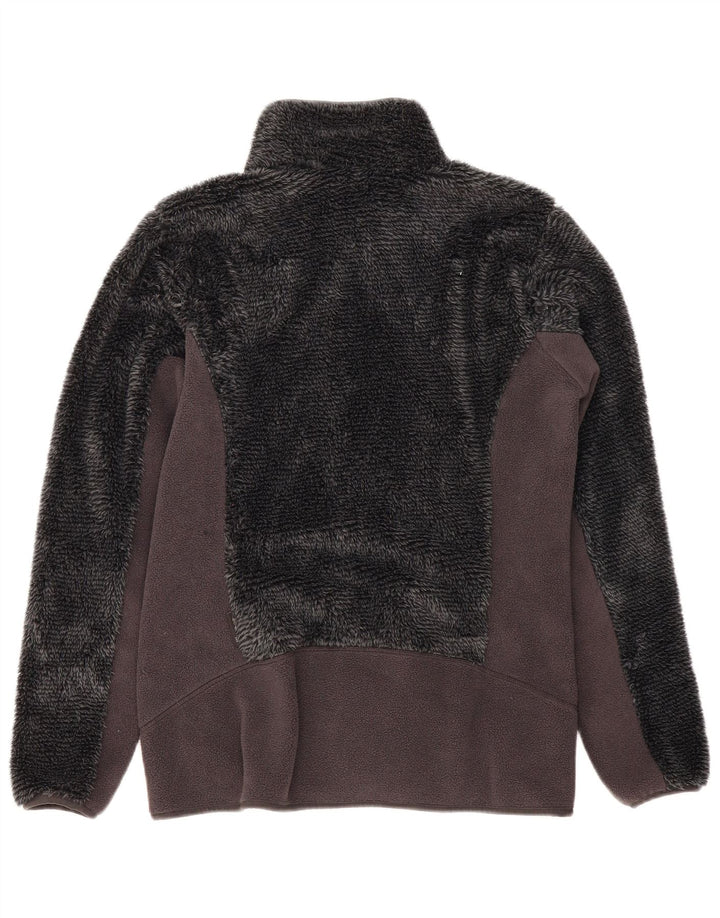 Jack Wolfskin Womens Fleece Jacket UK 14 Medium Grey Colourblock Polyester