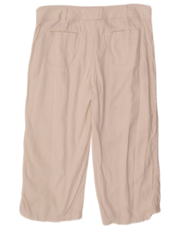 Marks & Spencer Womens Straight Capri Trousers UK 16 Large W36 L21 White