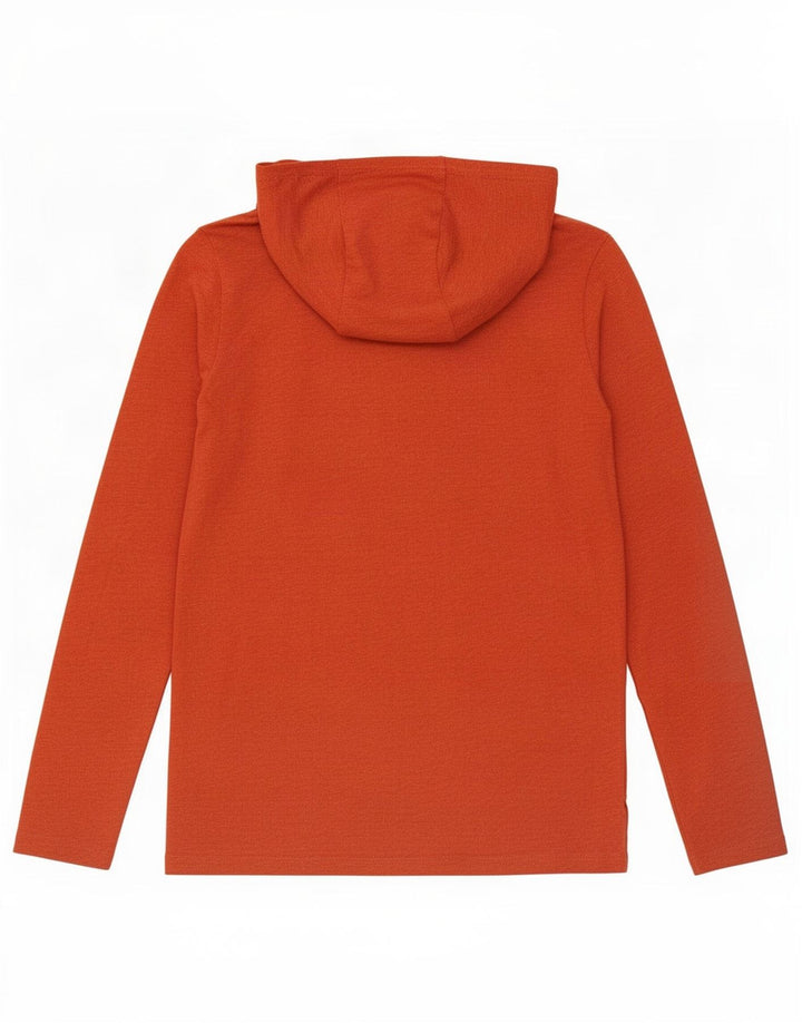 Nike Mens Hooded Top Long Sleeve Small Orange Polyester