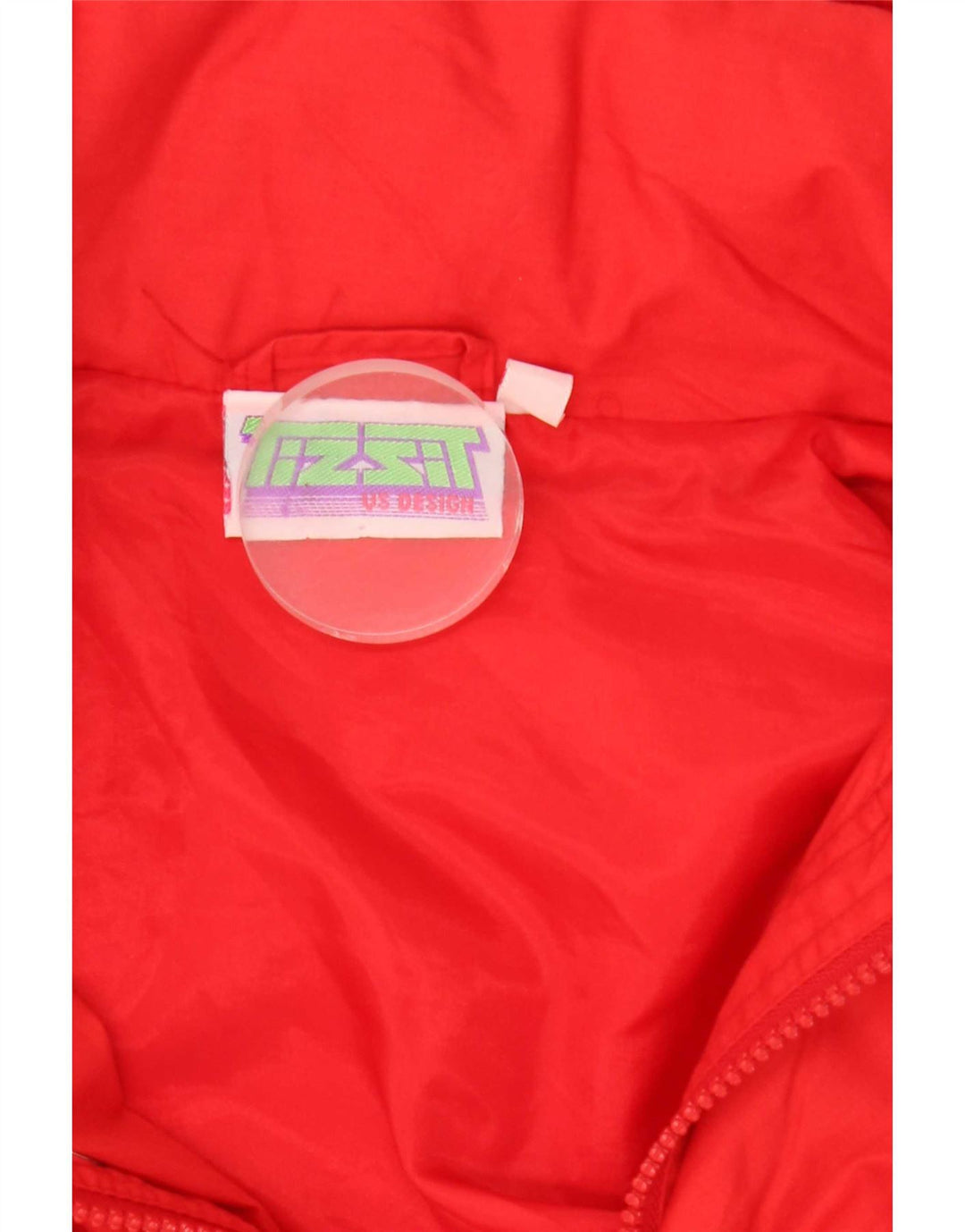 Vintage Mens Hooded Bomber Jacket UK 40 Large Red Polyester