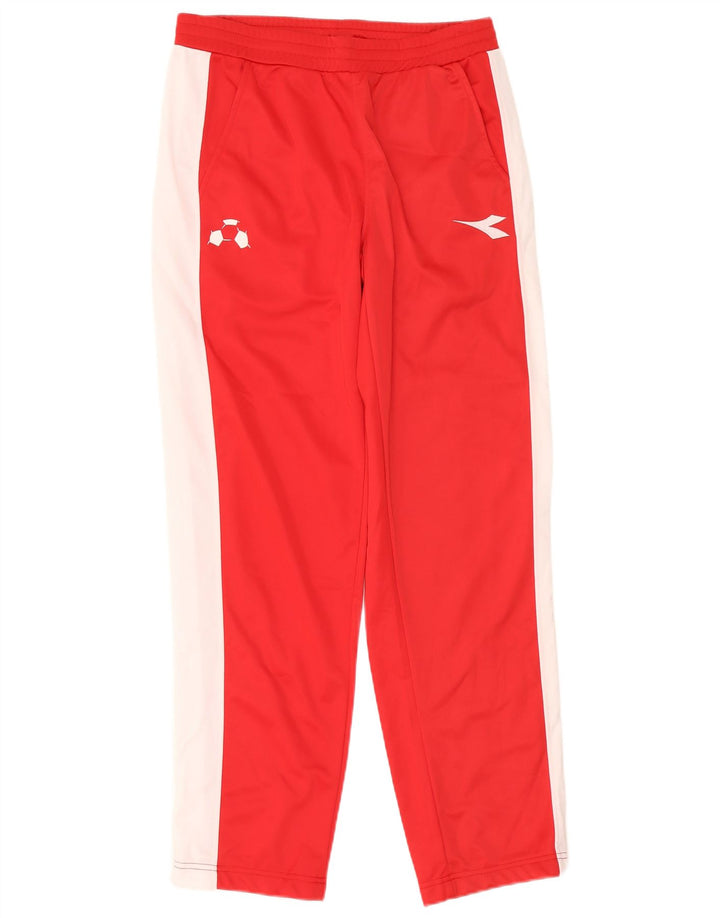 Diadora Mens Tracksuit Trousers Medium Red Colourblock Polyester