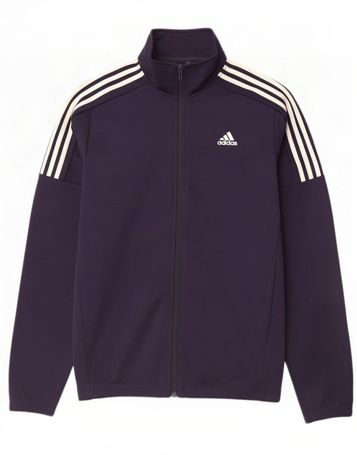 Adidas Mens Tracksuit Top Jacket Medium Navy Blue Polyester