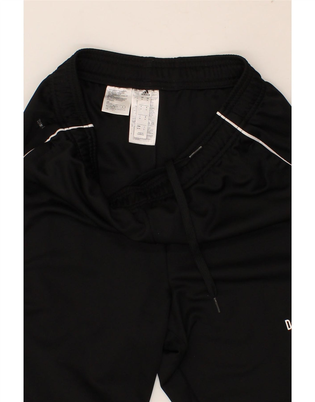 ADIDAS Mens Climalite Graphic Tracksuit Trousers Medium Black Polyester Vintage Adidas and Second-Hand Adidas from Messina Hembry 