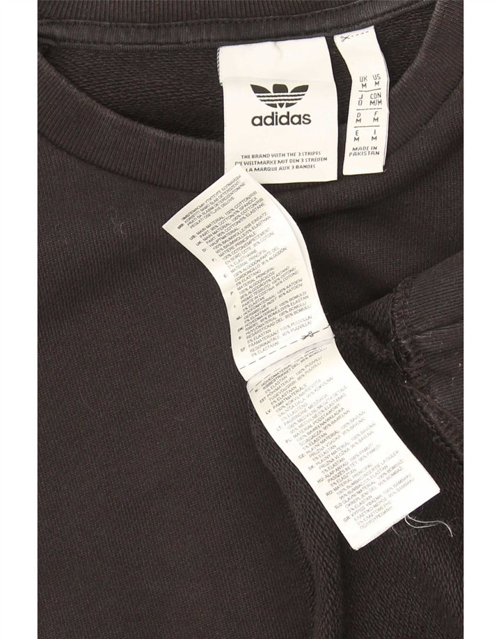 Adidas Mens Sweatshirt Jumper Medium Black Cotton
