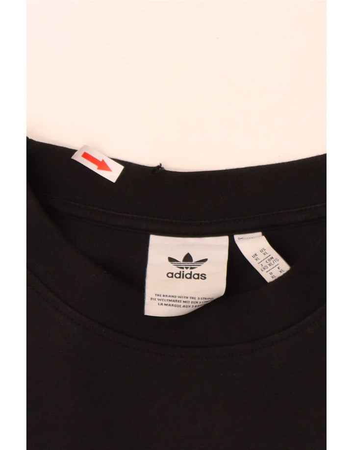 Adidas Mens Sweatshirt Jumper XL Black Cotton