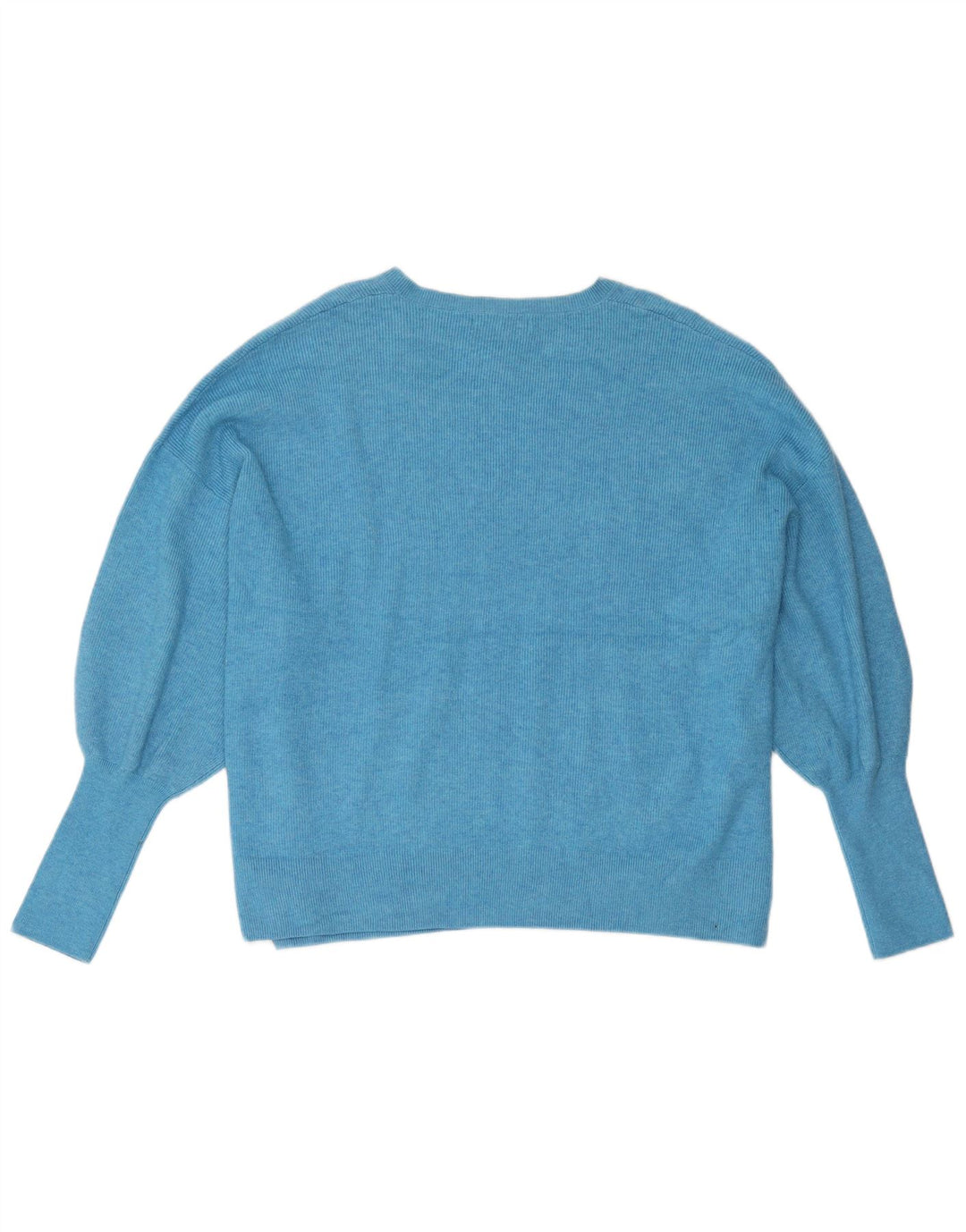 Marks & Spencer Womens Oversized V-Neck Jumper Sweater UK 18 XL Blue
