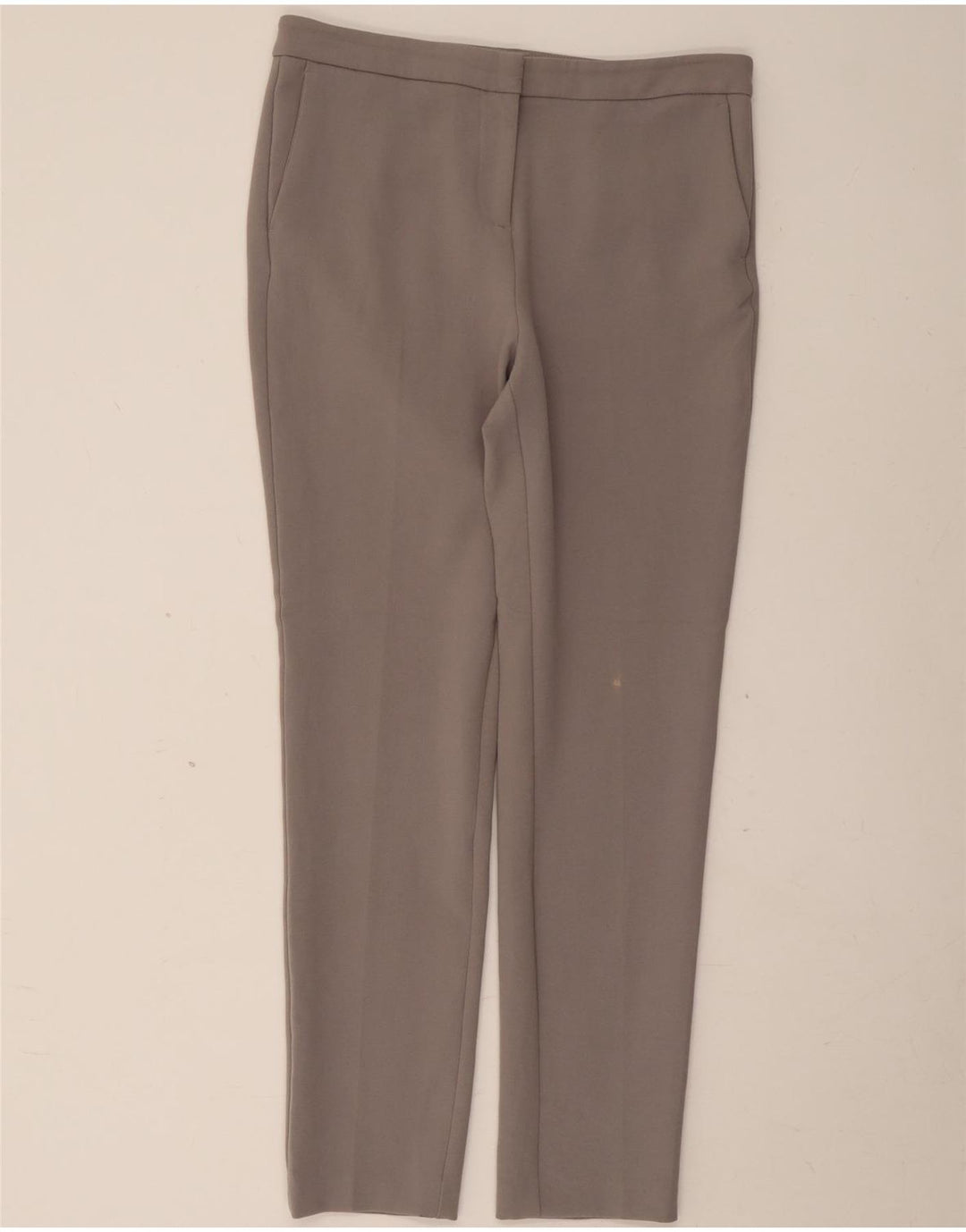 Marks & Spencer Womens Slim Chino Trousers UK 12 Medium W32 L29 Grey
