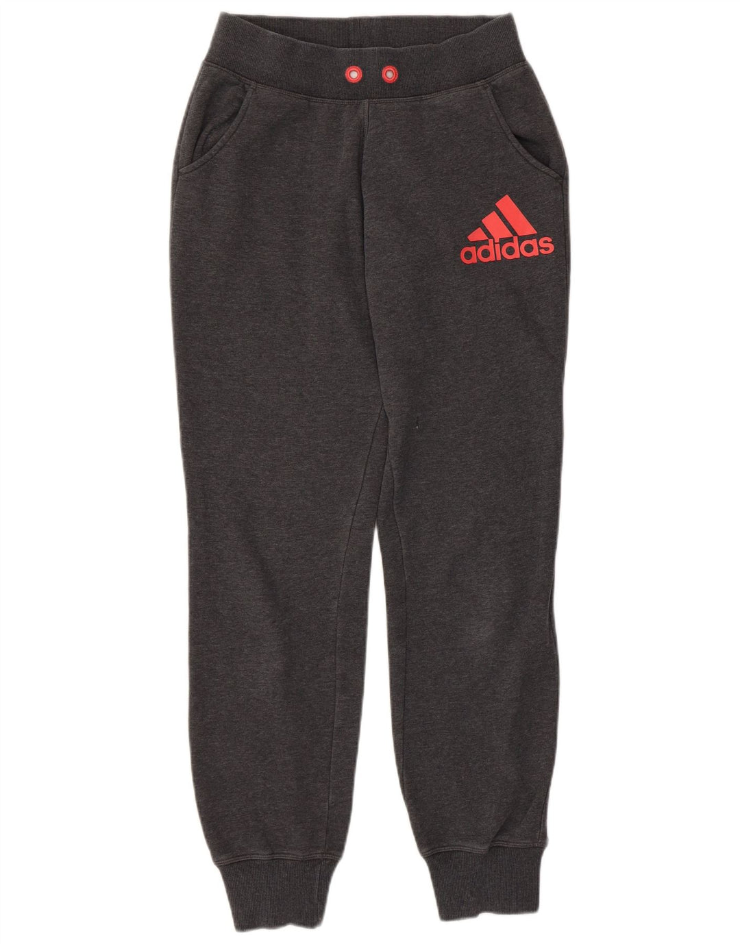 ADIDAS Womens Graphic Tracksuit Trousers Joggers UK 4/6 XS Grey Cotton