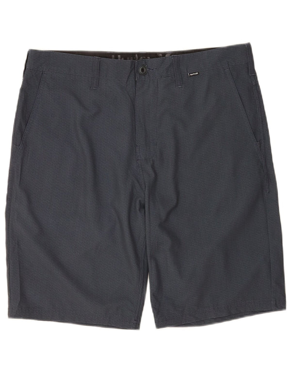 Hurley Mens Chino Shorts W32 Medium Navy Blue Polyester