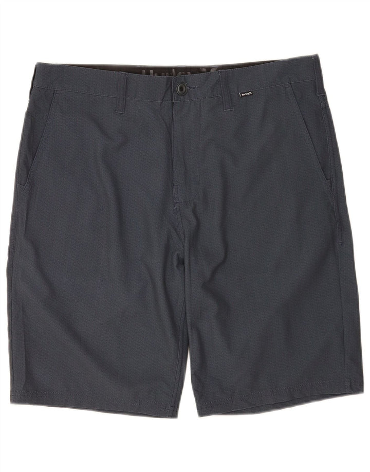 Hurley Mens Chino Shorts W32 Medium Navy Blue Polyester