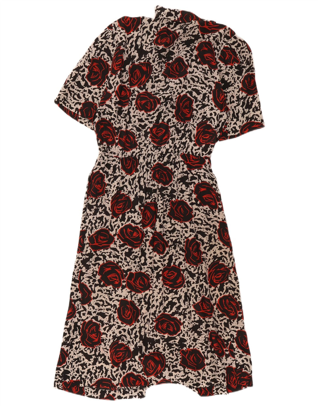 Vintage Womens A-Line Dress IT 44 Medium Multicoloured Floral Acetate