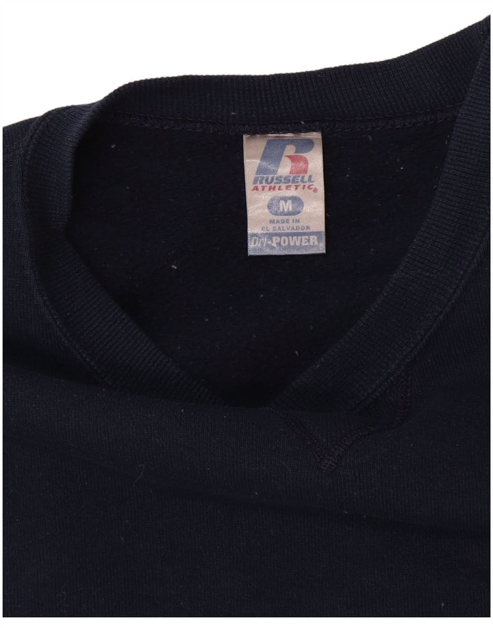 Russell Athletic Mens Sweatshirt Jumper Medium Navy Blue Polyester