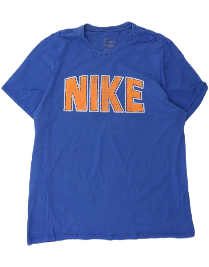 NIKE Womens Graphic T-Shirt Top UK 18 XL Blue Vintage Nike and Second-Hand Nike from Messina Hembry 