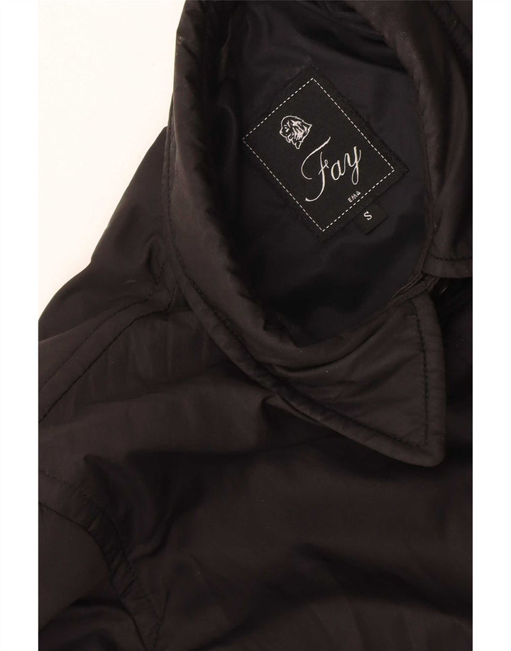Fay Womens Loose Fit Windbreaker Coat UK 10 Small Black