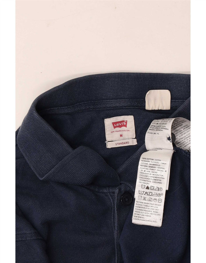 Levi's Mens Standard Polo Shirt Medium Navy Blue Cotton