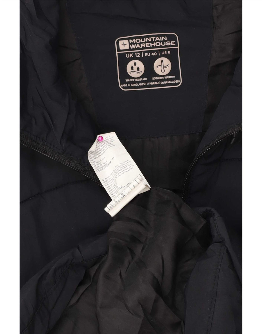 Mountain Warehouse Womens Cardigan Sweater UK 12 Medium Black Polyester
