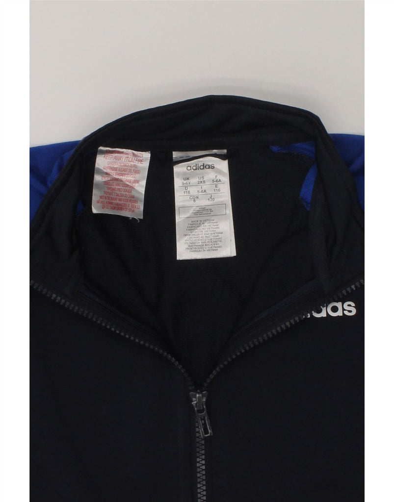 ADIDAS Boys Tracksuit Top Jacket 5-6 Years Black Colourblock | Vintage Adidas | Thrift | Second-Hand Adidas | Used Clothing | Messina Hembry 