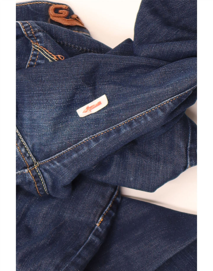 GAS Womens Crop Slim Jeans W29 L24 Blue Cotton