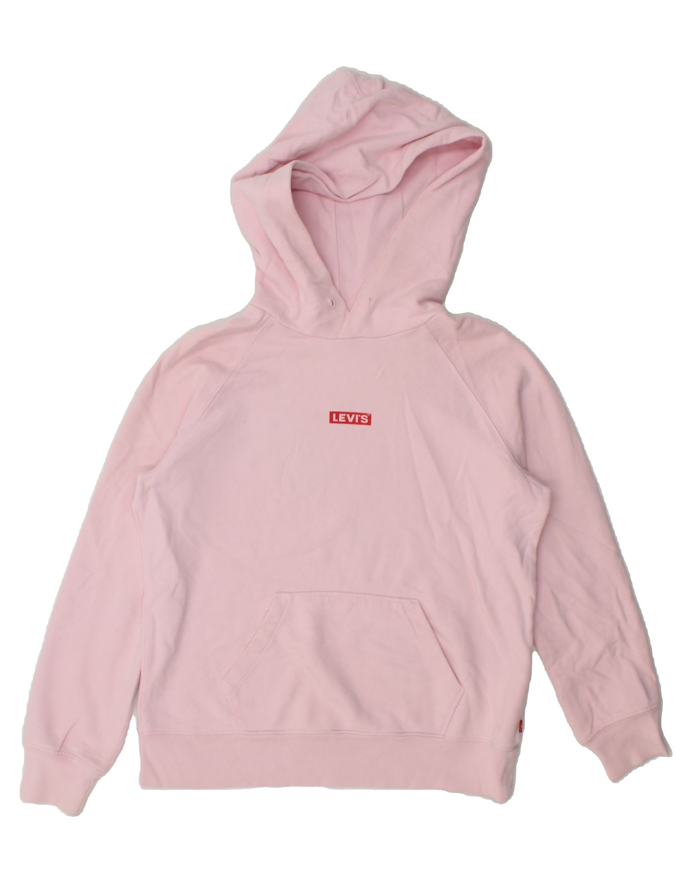 LEVI'S Womens Oversized Hoodie Jumper UK XS Pink Cotton
