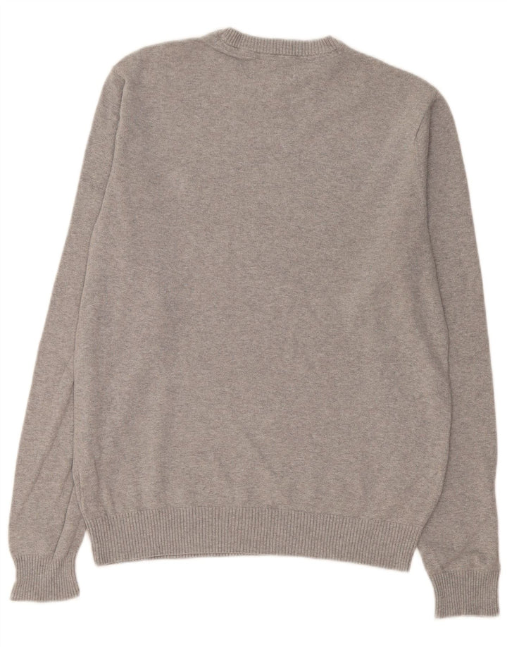 Penguin Mens Crew Neck Jumper Sweater Large Grey Flecked Cotton