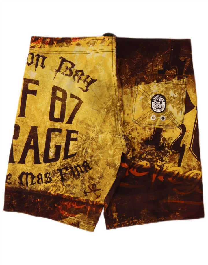 Scorpion Bay Mens Graphic Swimming Shorts Medium Multicoloured Colourblock