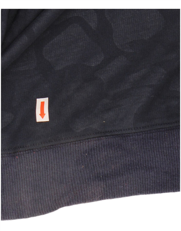 ADIDAS Womens Oversized Sweatshirt Jumper UK 10 Small  Navy Blue