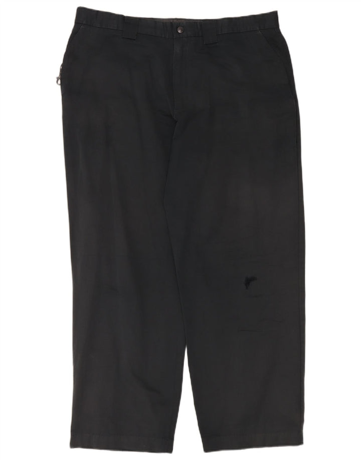 Marks & Spencer Mens Blue Harbour Straight Chino Trousers W36 L29 Navy