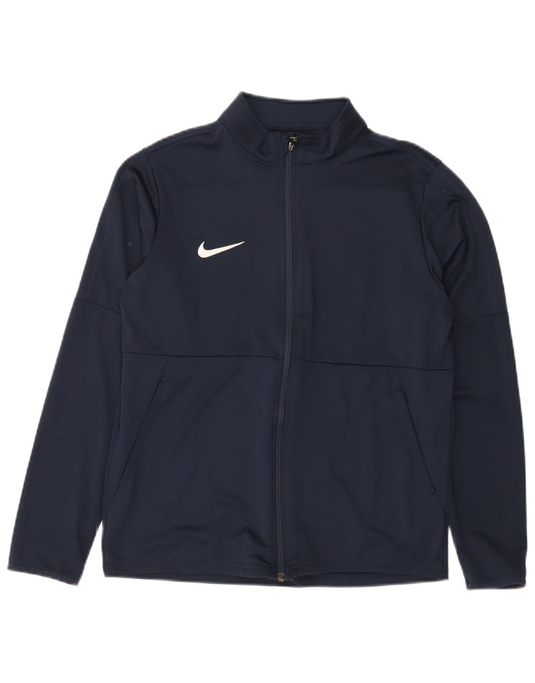 Nike Boys Tracksuit Top Jacket 13-14 Years XL Navy Blue Polyester