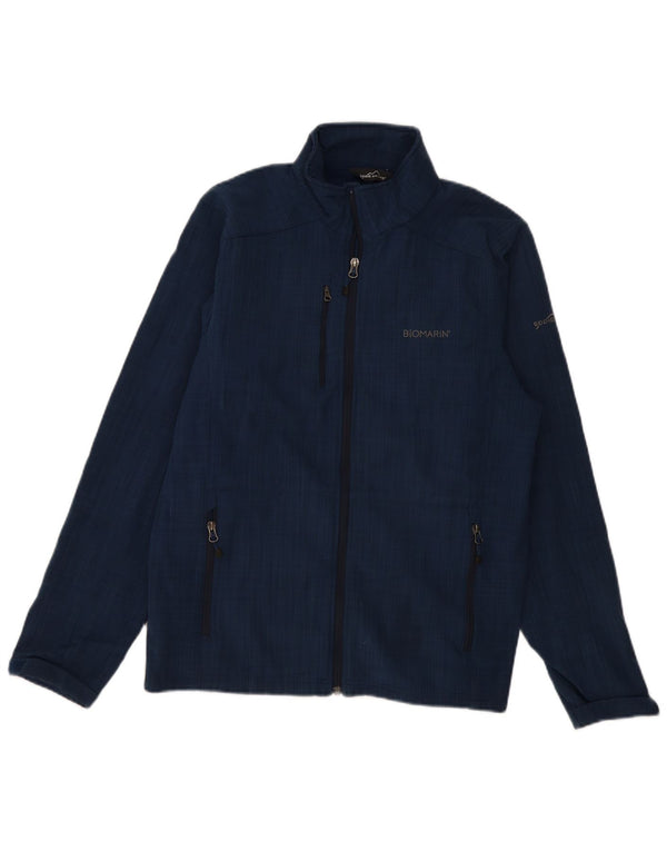 Eddie Bauer Mens Windbreaker Jacket UK 38 Medium Navy Blue Polyester