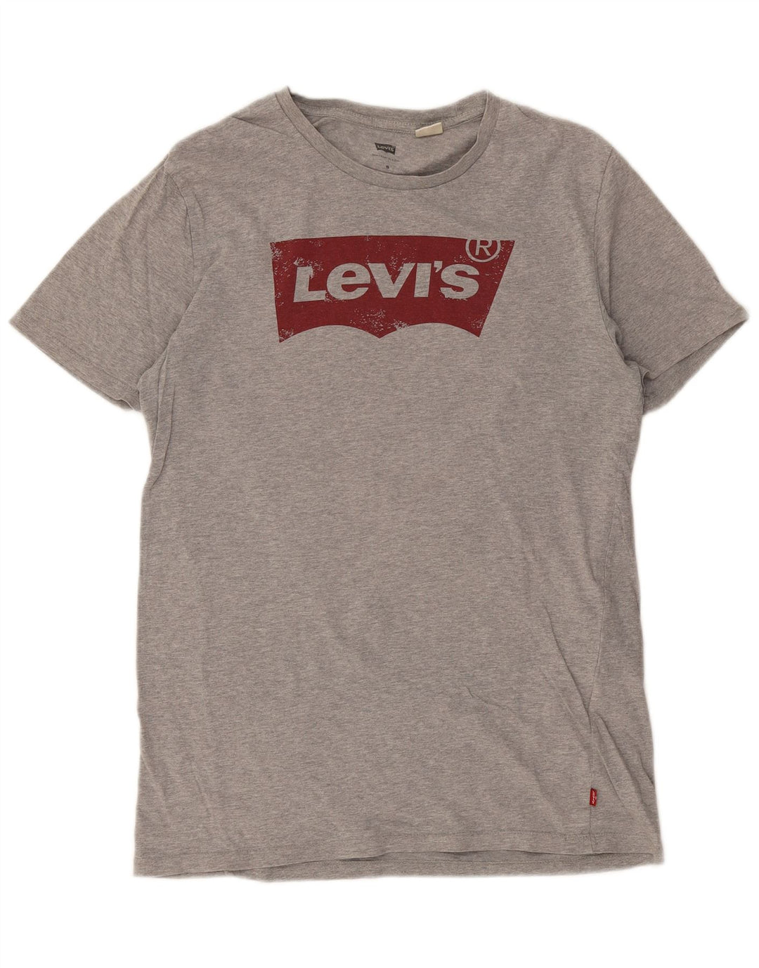 LEVI'S Mens Graphic T-Shirt Top Medium Grey Flecked Cotton