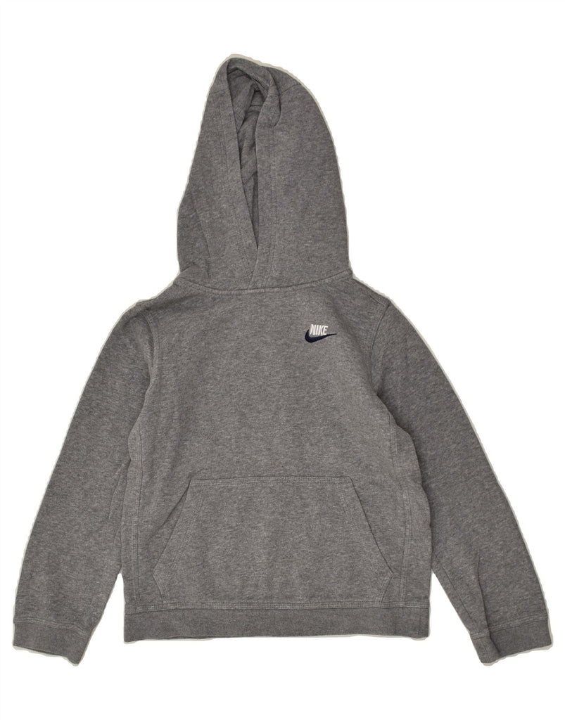 NIKE Boys Standard Fit Hoodie Jumper 10-11 Years Medium Grey | Vintage Nike | Thrift | Second-Hand Nike | Used Clothing | Messina Hembry 