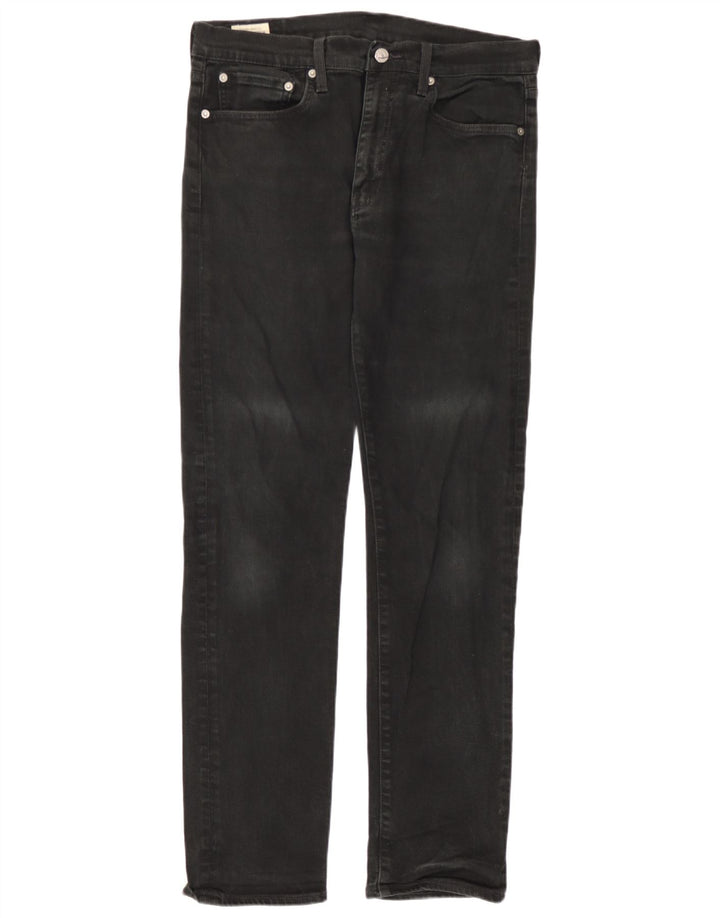 Levi's Mens 502 Tapered Jeans W33 L31 Black Cotton