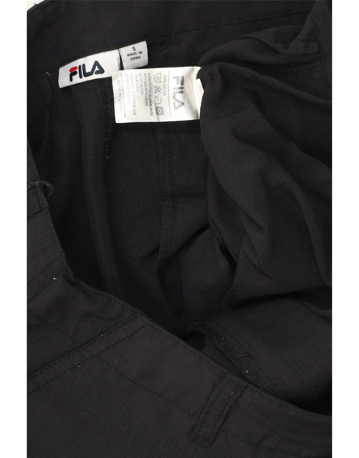 FILA Mens Cargo Shorts Small W32  Black Polyester