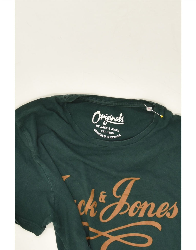 JACK & JONES Mens Graphic T-Shirt Top Medium Green | Vintage Jack & Jones | Thrift | Second-Hand Jack & Jones | Used Clothing | Messina Hembry 