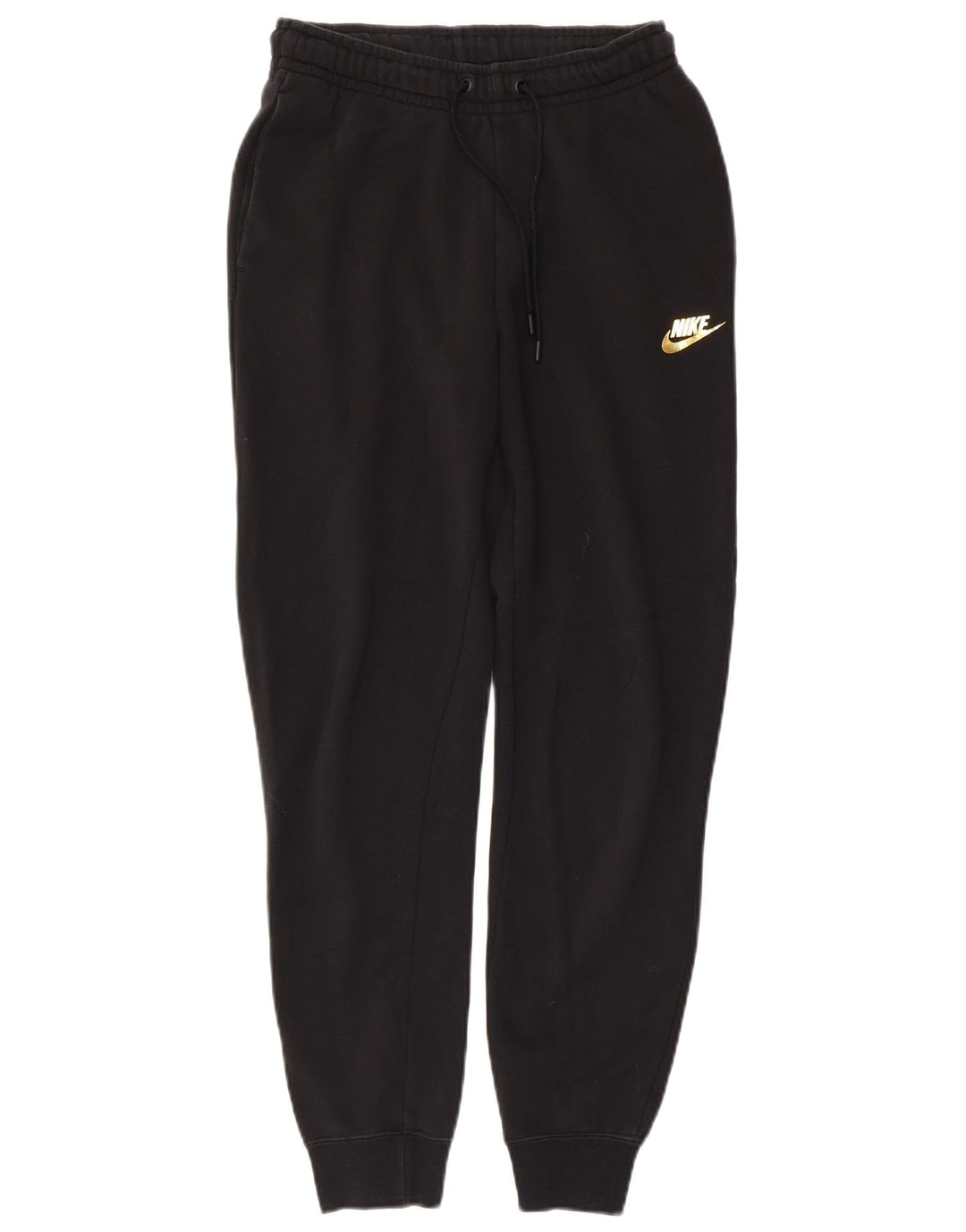 NIKE Womens Tracksuit Trousers Joggers UK 6 XS  Black Cotton
