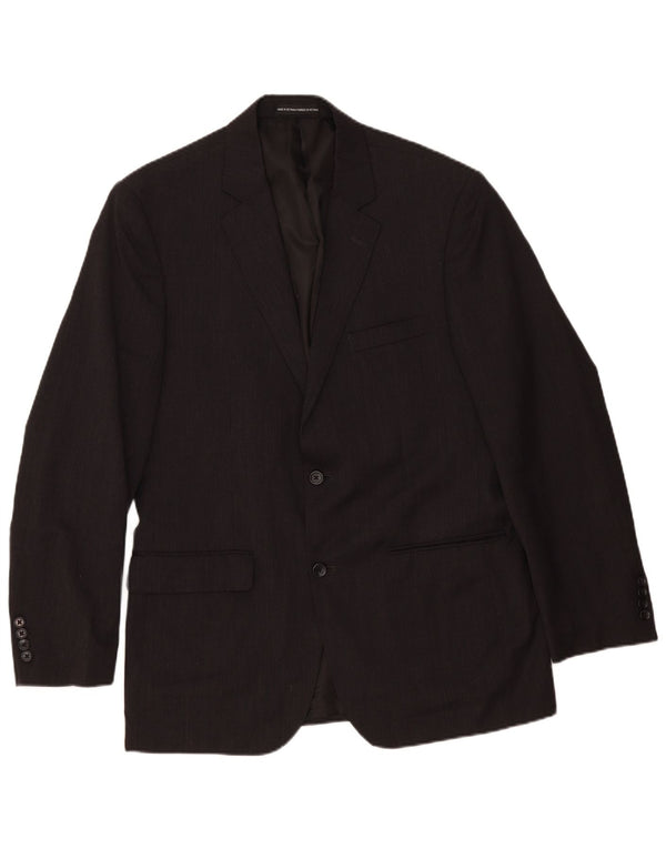 Tommy Hilfiger Mens 2 Button Blazer Jacket UK 40 Large Grey Wool Classic