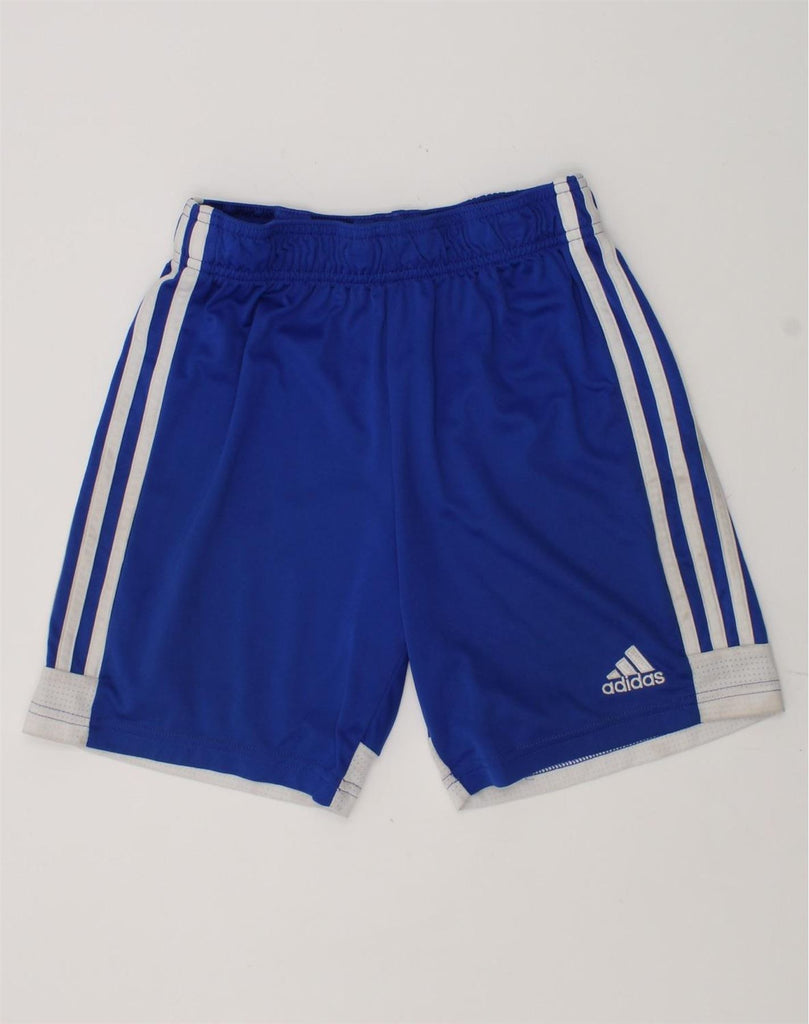 ADIDAS Boys Sport Shorts 11-12 Years Blue Polyester | Vintage Adidas | Thrift | Second-Hand Adidas | Used Clothing | Messina Hembry 